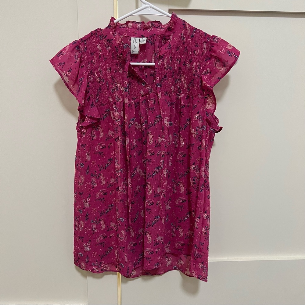 Joie Pink Flowy Top